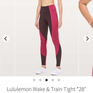 Lululemon wake and train high rise leggings